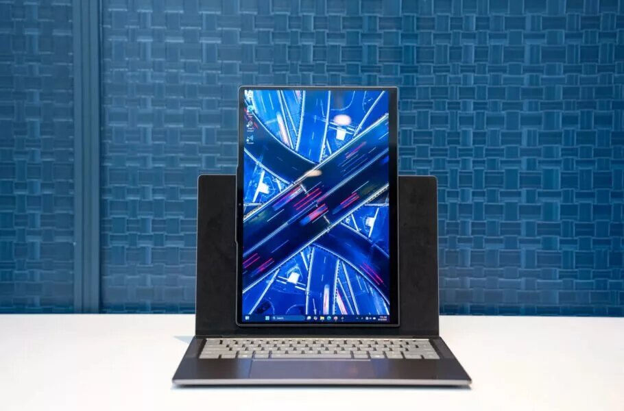 لنوو از لپ‌تاپ مفهومی خود با نمایشگر چرخان پرده برداشت