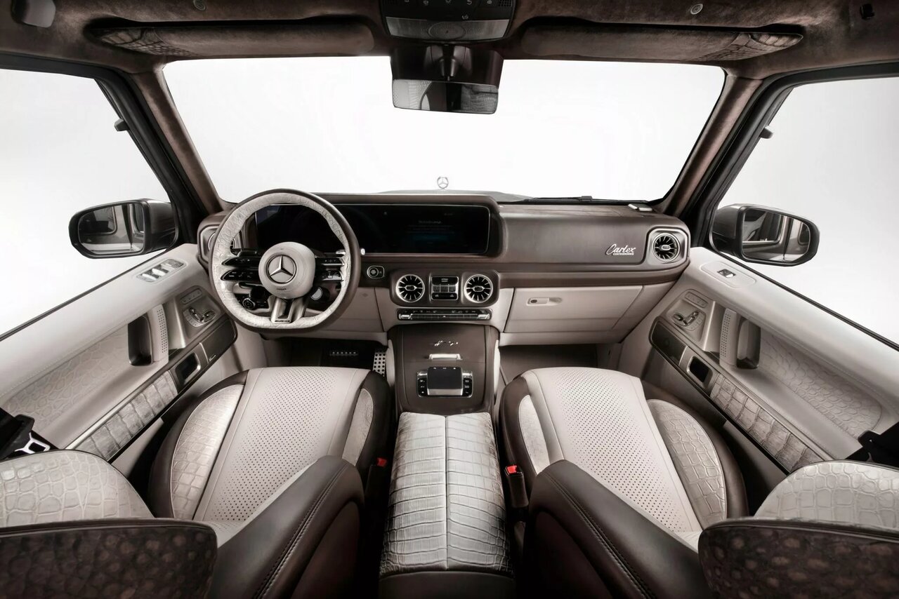 تزئین مرسدس بنز با پودر الماس و پوست کروکودیل / شاسی‌بلند ۱۷۰ میلیارد تومانی / عکس